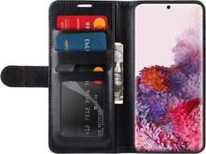 Crong Crong Booklet Wallet - Etui Samsung Galaxy S20+ z kieszeniami + funkcja podstawki (czarny) 9