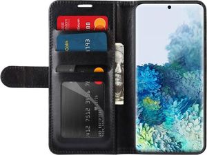 Crong Crong Booklet Wallet - Etui Samsung Galaxy S20 z kieszeniami + funkcja podstawki (czarny) 2