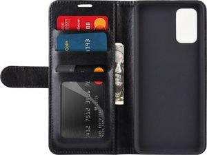 Crong Crong Booklet Wallet - Etui Samsung Galaxy S20 z kieszeniami + funkcja podstawki (czarny) 3