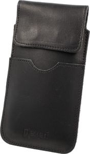 Nexeri Etui Wsuwka HUAWEI MATE 20X 5G / XIAOMI MI MAX 3 Kabura skórzana do paska pionowa otwierana portfel Nexeri Flap Leather czarne 3