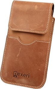 Nexeri Etui Kabura skórzana do paska pionowa otwierana portfel Nexeri Flap Leather SAMSUNG GALAXY A10 / A51 / S20+ / IPHONE 8+ PLUS brązowe 4