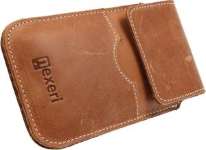 Nexeri Etui Kabura skórzana do paska pionowa otwierana portfel Nexeri Flap Leather SAMSUNG GALAXY A10 / A51 / S20+ / IPHONE 8+ PLUS brązowe 5