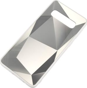 Etui 3D Lustro Mirror Obudowa Diamond Stone SAMSUNG GALAXY S10 srebrne 2