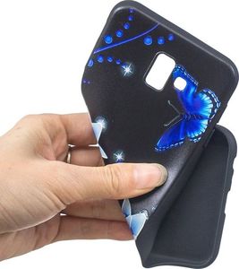 Etui Slim Art SAMSUNG J6+ J6 PLUS niebieski kwiat i motyl 5