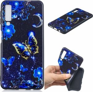 Etui Slim Art SAMSUNG A7 2018 niebieski motyl 5