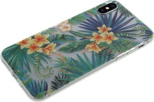 Etui Slim Art IPHONE XS liść i kwiat 3
