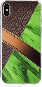 Etui Slim Art IPHONE XS MAX pattern printing kawowo-zielony 2