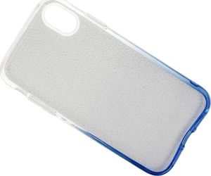 Etui Glitter IPHONE XS MAX srebrno- niebieskie 3