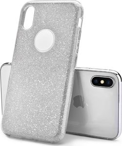 Etui Glitter IPHONE X srebrne 3