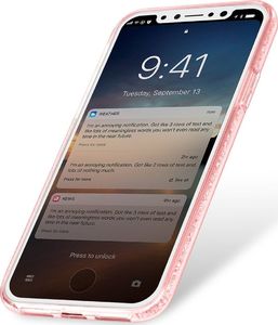 Etui Glitter IPHONE X jasno różowe 2