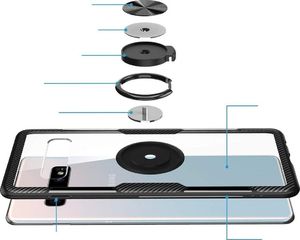 ETUI SAMSUNG GALAXY S10E Carbon Ring Pancerne czarne 4