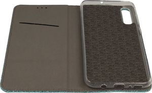 Etui SAMSUNG GALAXY A70 portfel z klapką Flip Magnet Shine Brokat miętowe 3