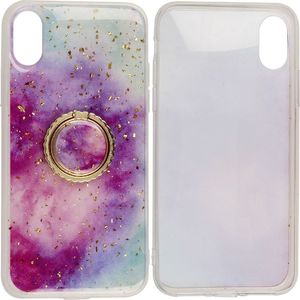 Etui IPHONE 11 PRO Marble Ring fioletowo-niebieskie 3