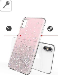 Wozinsky Wozinsky Star Glitter błyszczące etui pokrowiec z brokatem iPhone 11 Pro Max różowy 3