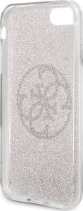 Guess Guess iPhone 8/ iPhone SE2 GUHCI8PCUGLPI różowe hard case Glitter 4G Logo 3