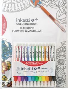 Penac Zestaw długopisów automatycznych w etui PENAC Inketti, 0,5mm, 12szt., książka, mix kolorów 1
