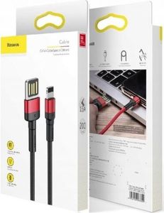Kabel USB Baseus Kabel Lightning USB (dwustronny) Baseus Cafule 2,4A 1m (czarno-czerwony) 1