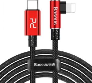 Kabel USB Baseus Kabel kątowy USB-C do Lightning PD Baseus MVP Elbow, 18W, 2m (czerwony) 1