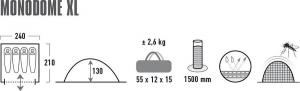 Namiot turystyczny High Peak Monodome XL czarny 2
