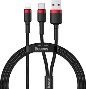 Kabel USB Baseus Lightning - USB-C + USB-A 1.2 m Szary (CATKLF-EL91) 1