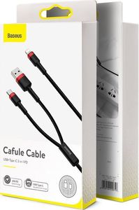 Kabel USB Baseus Lightning - USB-C + USB-A 1.2 m Szary (CATKLF-EL91) 18