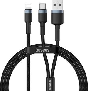 Kabel USB Baseus USB-A - USB-C + Lightning 1.2 m Czerwony (BSU1502BLKGRY) 1