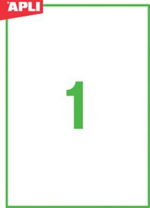 Apli Etykiety ekologiczne APLI, 210x297mm, prostokątne, białe 2