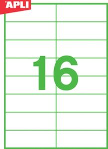 Apli Etykiety ekologiczne APLI, 105x37mm, prostokątne, białe 2