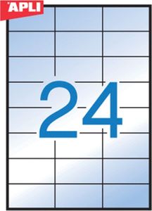 Apli Etykiety poliestrowe APLI, 70x37mm, prostokątne, transparentne 10 ark. 2