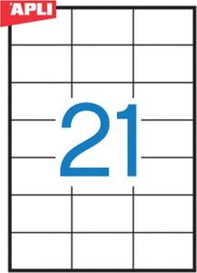 Apli Etykiety uniwersalne APLI, 70x42,4mm, prostokątne, białe 100 ark. 2