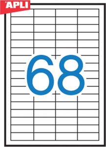 Apli Etykiety uniwersalne APLI, 48,5x16,9mm, prostokątne, białe 100 ark. 2