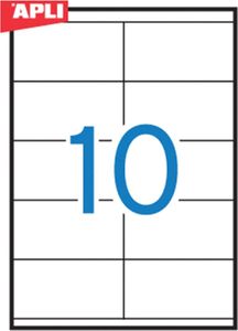 Apli Etykiety uniwersalne APLI, 105x57mm, prostokątne, białe 100 ark. 2
