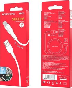 Kabel USB Borofone USB-A - Lightning 1 m Biały (73078) 4