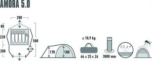 Namiot turystyczny High Peak Amora 5 2