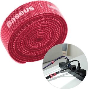Organizer Baseus Baseus Rainbow Circle Velcro Straps - taśma rzepowa rzep organizer kabli 1m czerwony (ACMGT-E09) 1