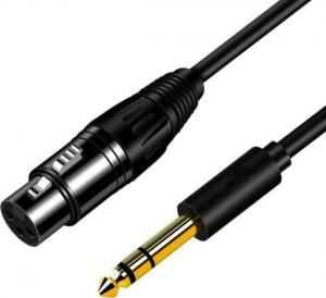 Mozos Kabel mikrofonowy XLR - Jack 6.35 3m MCABLE-XLR-FJ 1