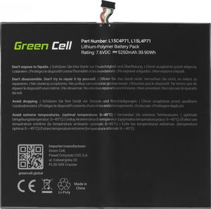Bateria Green Cell Bateria Green Cell L15C4P71 L15L4P71 do Lenovo Miix 700-12ISK 710-12IKB 3