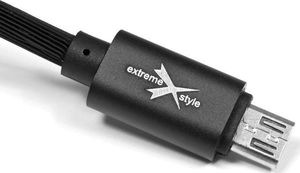 Kabel USB TKNconnect Kabel silikonowy micro USB do telefonu - eXtreme - 1 m - czarny - S10UMB 1