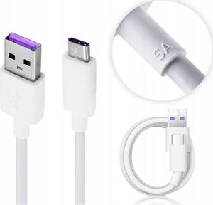 Kabel USB Huawei USB-A - USB-C 1 m Biały (09050358) 1