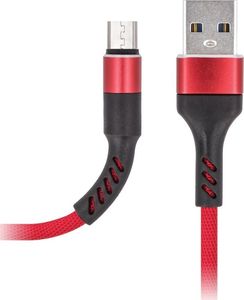 Kabel USB TelForceOne USB-A - microUSB Czerwony (73600) 1