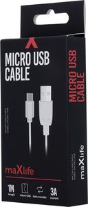 Kabel USB TelForceOne USB-A - microUSB 1 m Biały (69927) 2