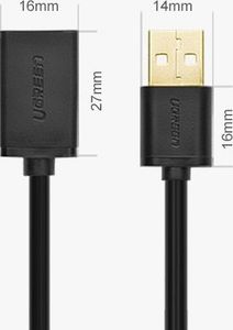Kabel USB Ugreen USB-A - USB-A 1 m Czarny (10314) 8
