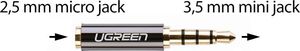 Adapter AV Ugreen Jack 2.5mm - Jack 3.5mm czarny (20502) 2
