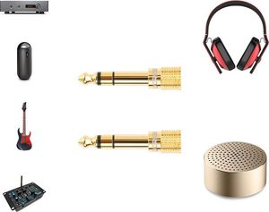 Adapter AV Ugreen Jack 3.5mm - Jack 6.3mm złoty (20503) 3