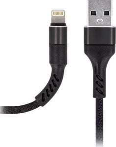 Kabel USB MaxLife  USB-A - Lightning 1 m Czarny (73605) 1