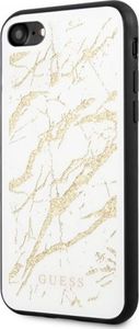 Guess Guess GUHCI8MGGWH iPhone 7/8/SE 2020 biały/white hard case Glitter Marble Glass 2