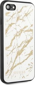 Guess Guess GUHCI8MGGWH iPhone 7/8/SE 2020 biały/white hard case Glitter Marble Glass 5