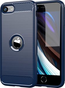 Hurtel Carbon Case elastyczne etui pokrowiec iPhone SE 2020 niebieski 1