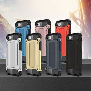 Hurtel Hybrid Armor pancerne hybrydowe etui pokrowiec iPhone SE 2020 / iPhone 8 / iPhone 7 srebrny 5