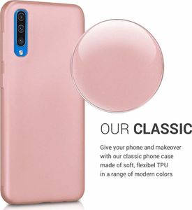 Etui SAMSUNG GALAXY A50 Silicone case elastyczne silikonowe różowe 3